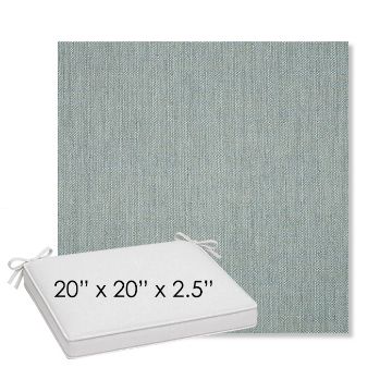 Picture of Cast Mist | Sunbrella® 20" x 20" Outdoor Dining Cushion