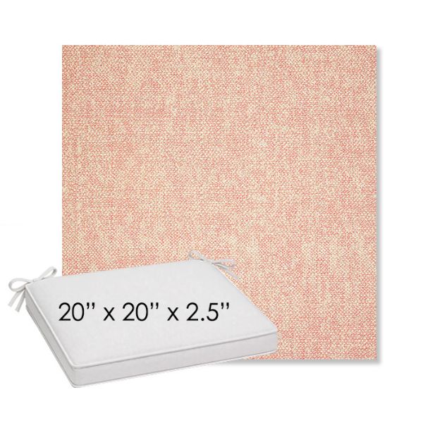 Picture of Chartres Rose | Sunbrella® 20" x 20" Outdoor Dining Cushion