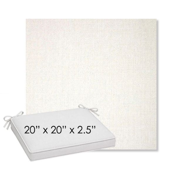 Picture of Crush Snow | Sunbrella® 20" x 20" Outdoor Dining Cushion