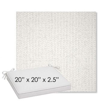 Picture of Dumont Snow | Sunbrella® 20" x 20" Outdoor Dining Cushion