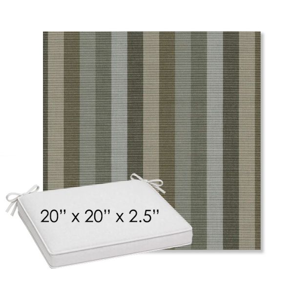 Picture of Entice Moss | Sunbrella® 20" x 20" Outdoor Dining Cushion