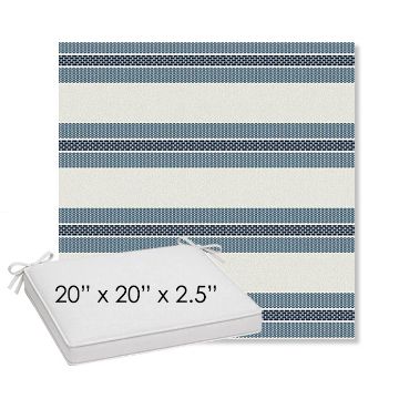 Picture of Excel Denim | Sunbrella® 20" x 20" Outdoor Dining Cushion