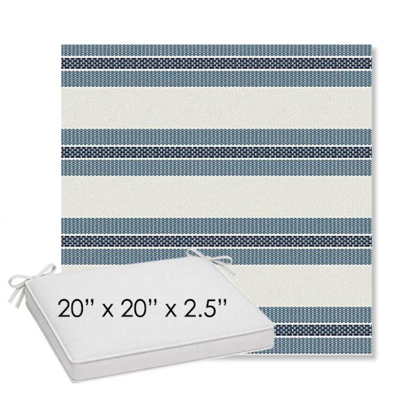 Picture of Excel Denim | Sunbrella® 20" x 20" Outdoor Dining Cushion