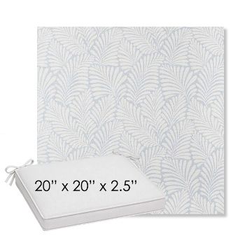 Picture of Frond Sky | Sunbrella® 20" x 20" Outdoor Dining Cushion