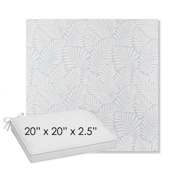 Picture of Frond Sky | Sunbrella® 20" x 20" Outdoor Dining Cushion
