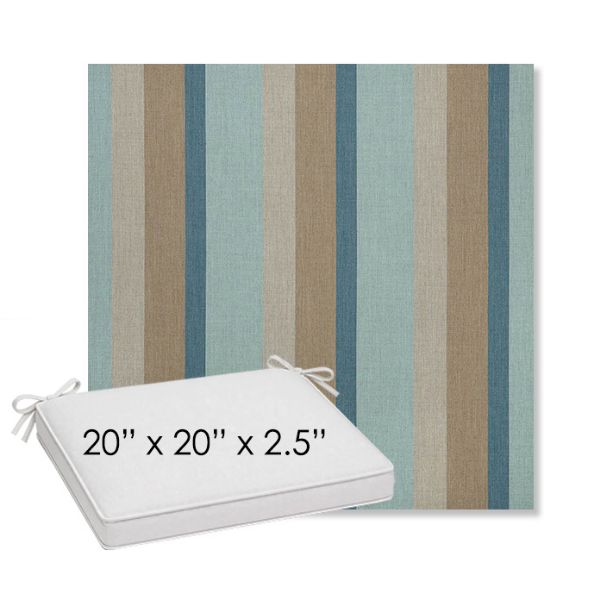 Picture of Gateway Mist | Sunbrella® 20" x 20" Outdoor Dining Cushion