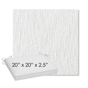 Picture of Improve White | Sunbrella® 20" x 20" Outdoor Dining Cushion