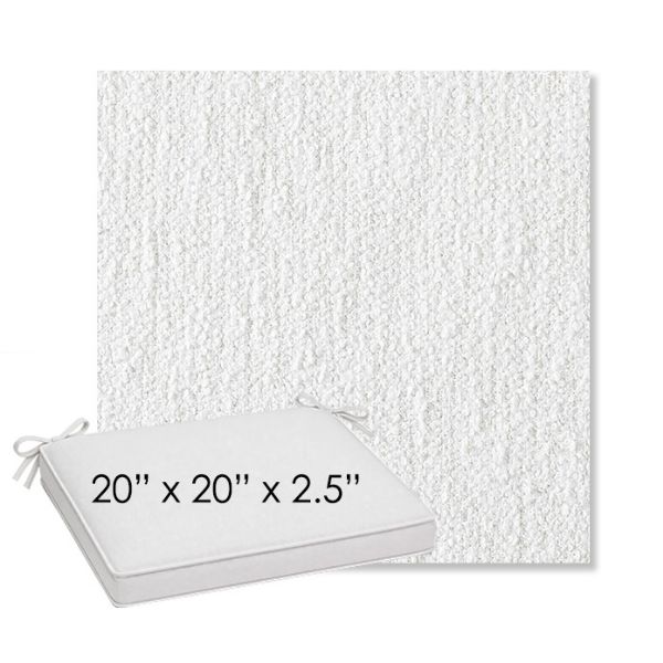 Picture of Improve White | Sunbrella® 20" x 20" Outdoor Dining Cushion