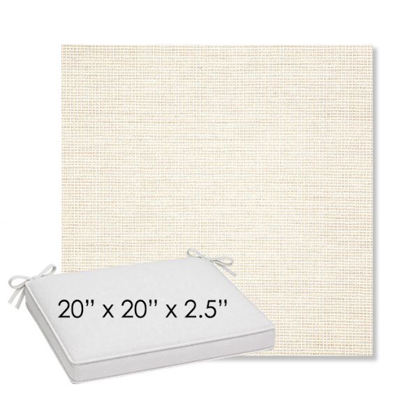 Picture of Kudos Vellum | Sunbrella® 20" x 20" Outdoor Dining Cushion