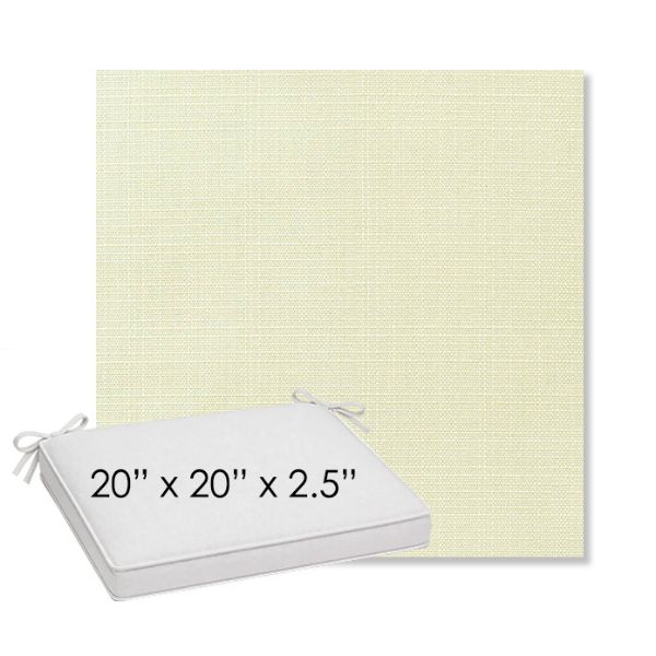 Picture of Linen Natural | Sunbrella® 20" x 20" Outdoor Dining Cushion