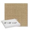 Picture of Linen Sesame | Sunbrella® 20" x 20" Outdoor Dining Cushion