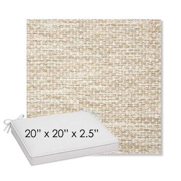 Picture of Litchfield Sand | Sunbrella® 20" x 20" Outdoor Dining Cushion