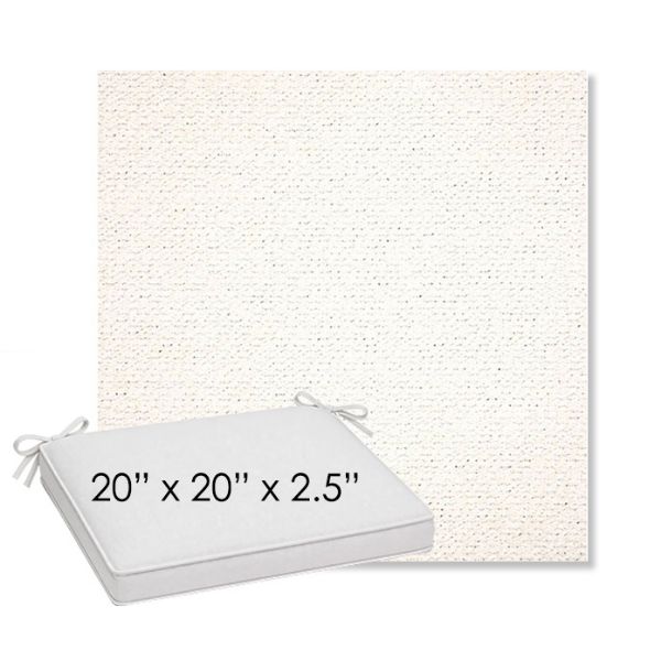 Picture of Litchfield Snow | Sunbrella® 20" x 20" Outdoor Dining Cushion