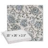 Picture of Martha Floral Periwinkle | Sunbrella® 20" x 20" Outdoor Dining Cushion