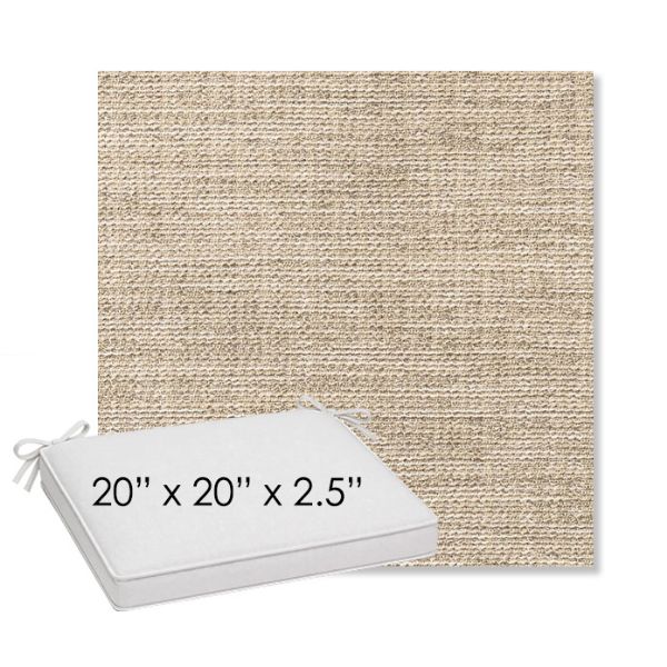 Picture of Momento Parchment | Sunbrella® 20" x 20" Outdoor Dining Cushion