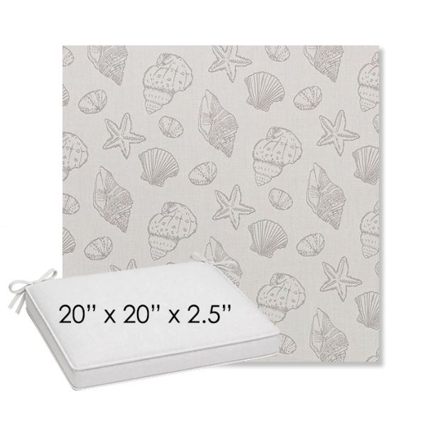 Picture of Nantucket Fossil | Sunbrella® 20" x 20" Outdoor Dining Cushion