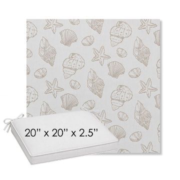 Picture of Nantucket Suntan | Sunbrella® 20" x 20" Outdoor Dining Cushion