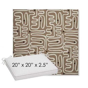 Picture of Nema Pampas | Sunbrella® 20" x 20" Outdoor Dining Cushion