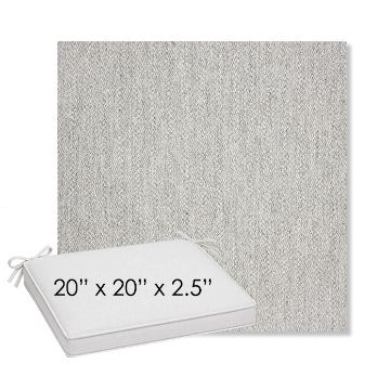 Picture of Pashmina Fog | Sunbrella® 20" x 20" Outdoor Dining Cushion