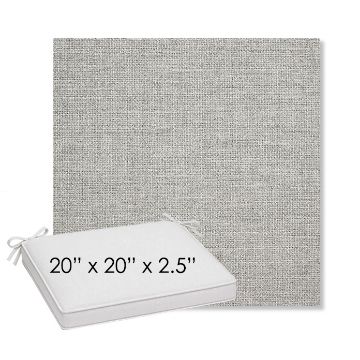 Picture of Piazza Pebble | Sunbrella® 20" x 20" Outdoor Dining Cushion