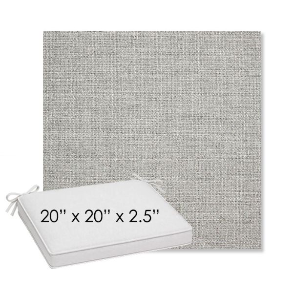 Picture of Piazza Pebble | Sunbrella® 20" x 20" Outdoor Dining Cushion
