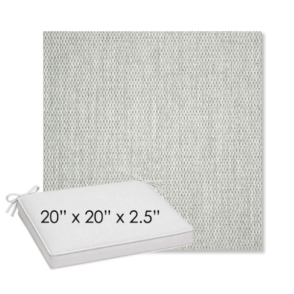 Picture of Pique Cloud | Sunbrella® 20" x 20" Outdoor Dining Cushion