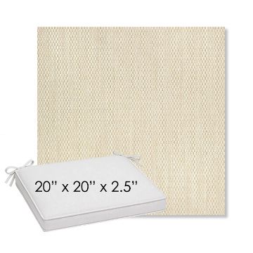 Picture of Pique Flax | Sunbrella® 20" x 20" Outdoor Dining Cushion