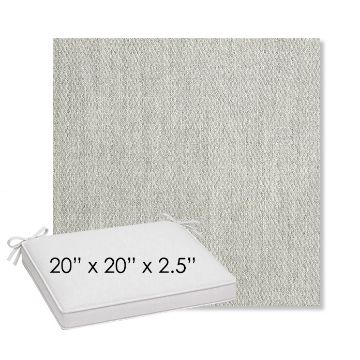 Picture of Pique Gravel | Sunbrella® 20" x 20" Outdoor Dining Cushion