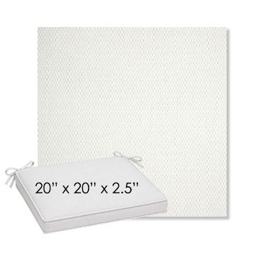 Picture of Pique Salt | Sunbrella® 20" x 20" Outdoor Dining Cushion