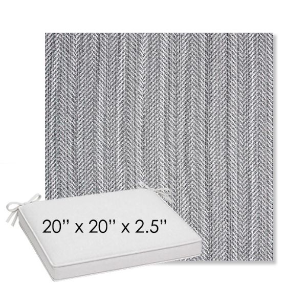 Picture of Posh Graphite | Sunbrella® 20" x 20" Outdoor Dining Cushion