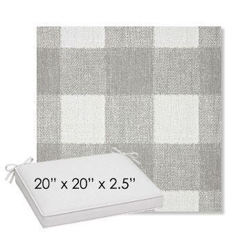 Picture of Preso Pebble | Sunbrella® 20" x 20" Outdoor Dining Cushion