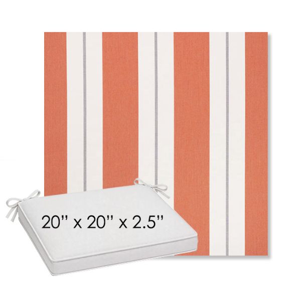 Picture of Relate Persimmon | Sunbrella® 20" x 20" Outdoor Dining Cushion