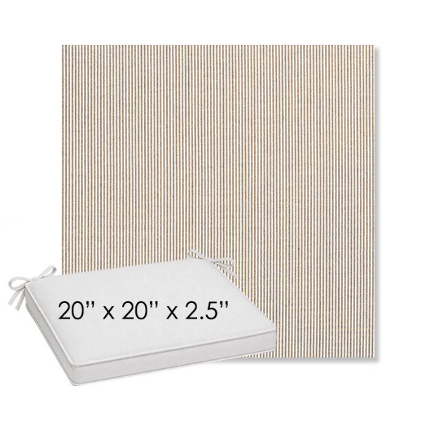 Picture of Replay Taupe | Sunbrella® 20" x 20" Outdoor Dining Cushion