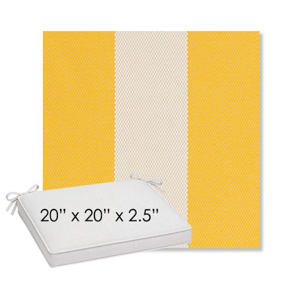 Picture of Rothko Lemonade | Sunbrella® 20" x 20" Outdoor Dining Cushion