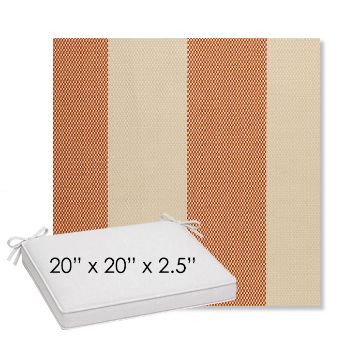 Picture of Rothko Lobster Roll | Sunbrella® 20" x 20" Outdoor Dining Cushion