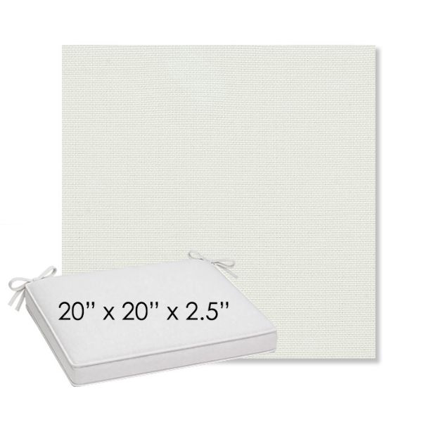 Picture of Sailcloth Salt | Sunbrella® 20" x 20" Outdoor Dining Cushion