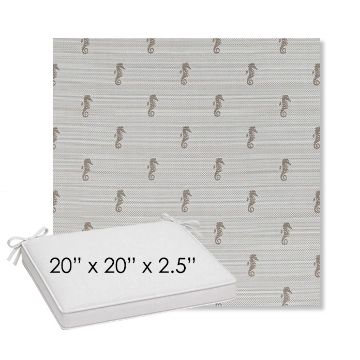 Picture of Schooner Plank | Sunbrella® 20" x 20" Outdoor Dining Cushion