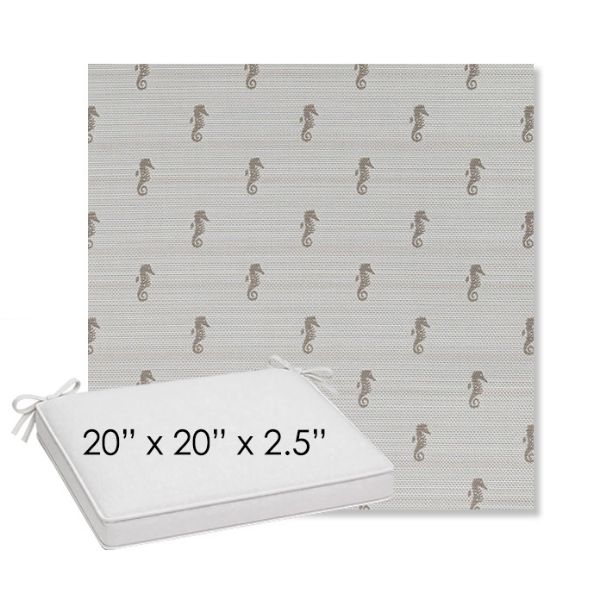 Picture of Schooner Plank | Sunbrella® 20" x 20" Outdoor Dining Cushion