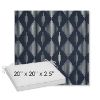 Picture of Spinner Diamond Midnight | Sunbrella® 20" x 20" Outdoor Dining Cushion