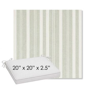 Picture of Tranquil Sage | Sunbrella® 20" x 20" Outdoor Dining Cushion