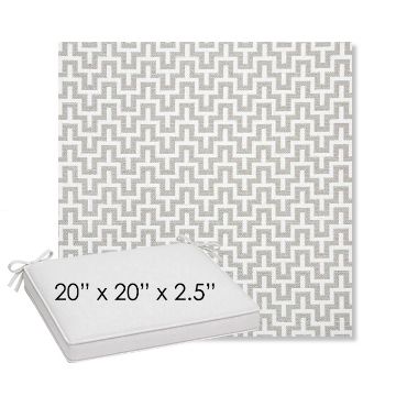 Picture of Underline Dove | Sunbrella® 20" x 20" Outdoor Dining Cushion