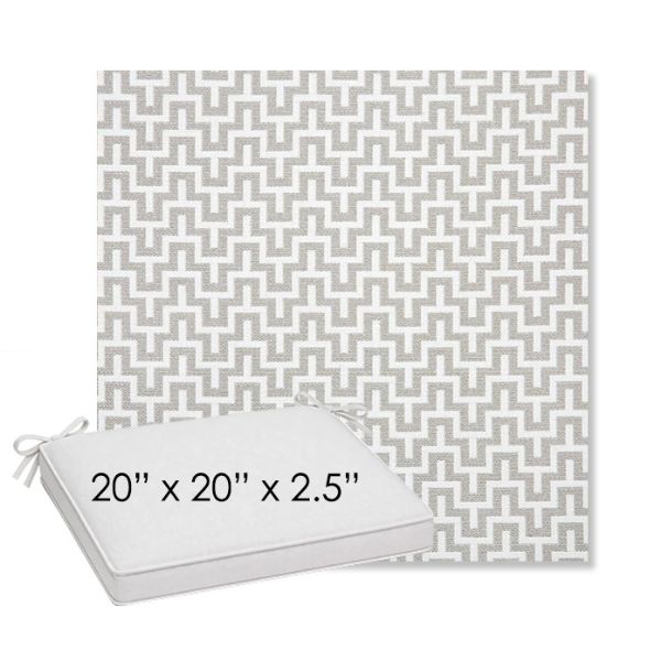 Picture of Underline Dove | Sunbrella® 20" x 20" Outdoor Dining Cushion