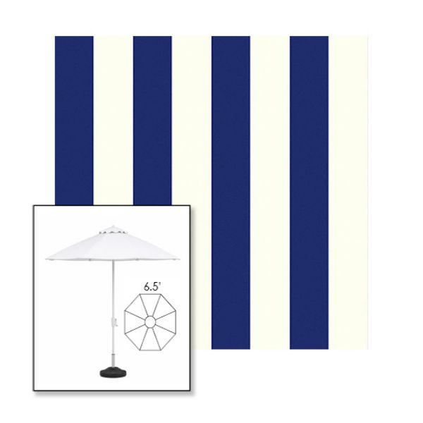 Picture of Beaufort Captain Navy | 6.5' Fiberglass Patio Umbrella Sunbrella® Awning Fabric