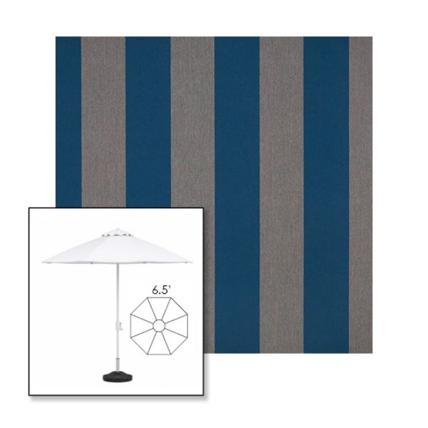 Picture of Beaufort Peacock | 6.5' Fiberglass Patio Umbrella Sunbrella® Awning Fabric