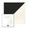 Picture of Black White | 6.5' Fiberglass Patio Umbrella Sunbrella® Awning Fabric