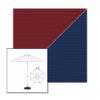Picture of Burgundy Marine Blue | 6.5' Fiberglass Patio Umbrella Sunbrella® Awning Fabric