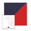Picture of Captain Navy Logo Red | 6.5' Fiberglass Patio Umbrella Sunbrella® Awning Fabric
