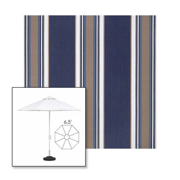 Picture of Emblem Navy | 6.5' Fiberglass Patio Umbrella Sunbrella® Awning Fabric