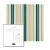 Picture of Forest Green Beige Natural Fancy | 6.5' Fiberglass Patio Umbrella Sunbrella® Awning Fabric