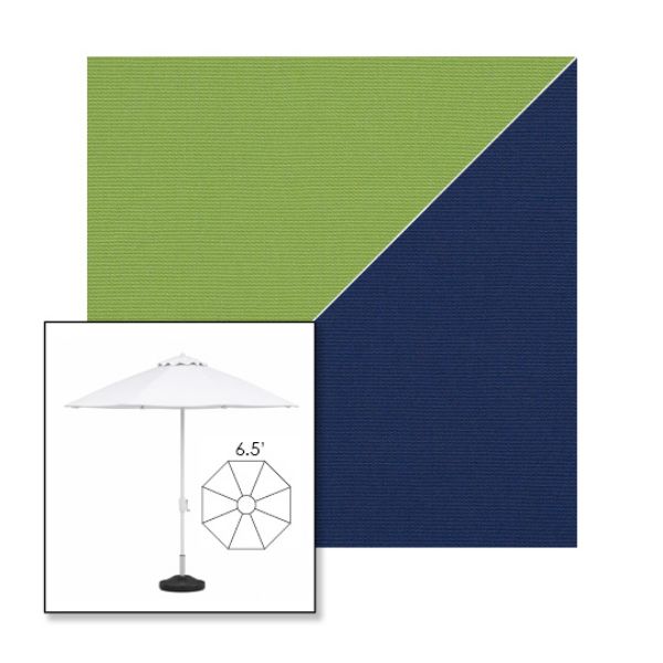 Picture of Ginkgo Marine Blue | 6.5' Fiberglass Patio Umbrella Sunbrella® Awning Fabric